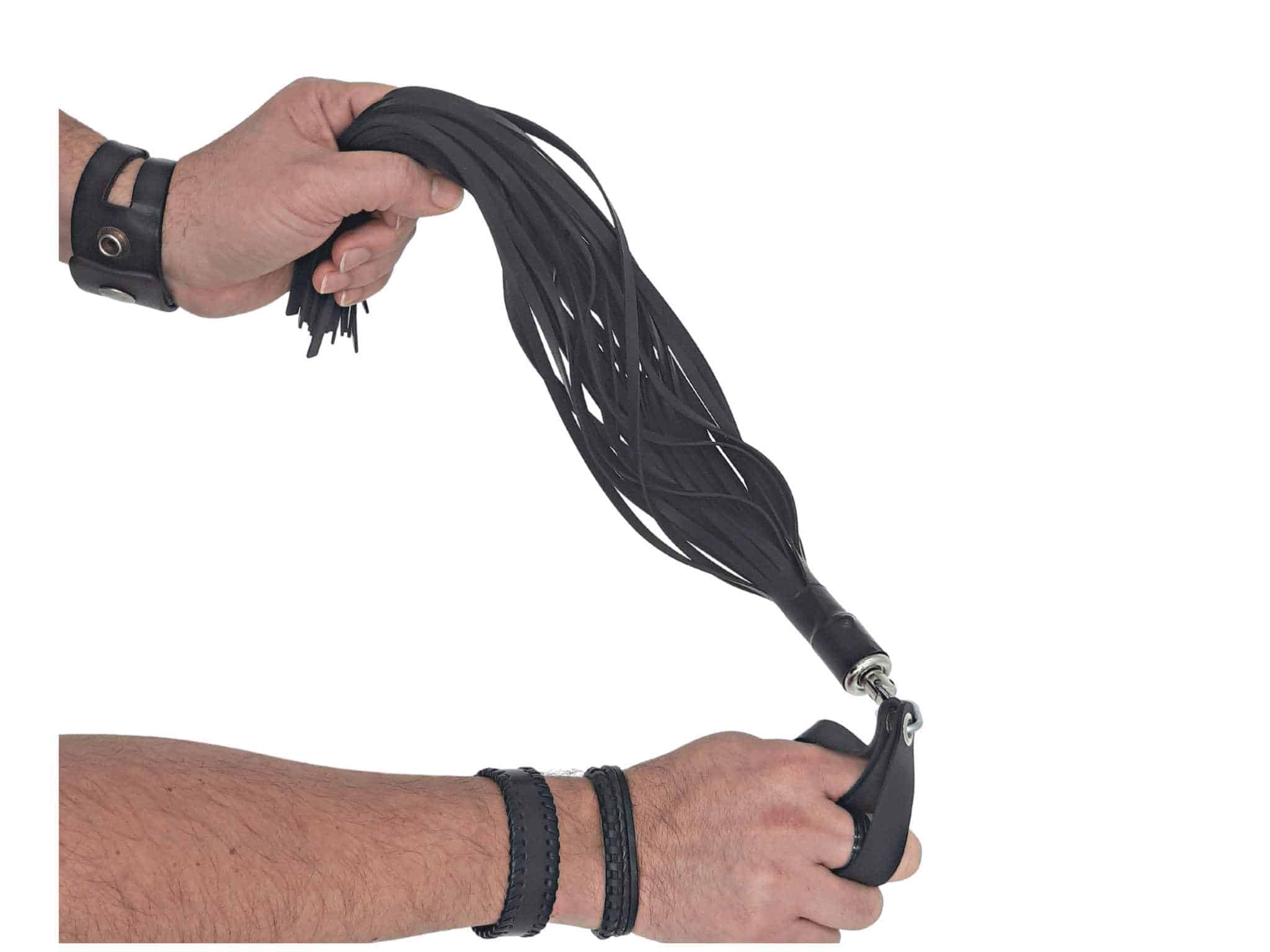 Rubber 1/4” Flogger-Black - Image 3